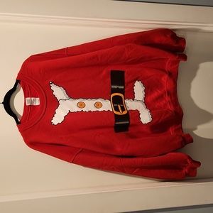 Santa suit sweatshirt, sz 2xl, red